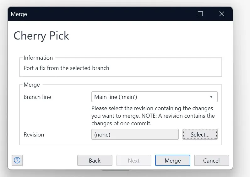 Cherry-Pick with Git UI